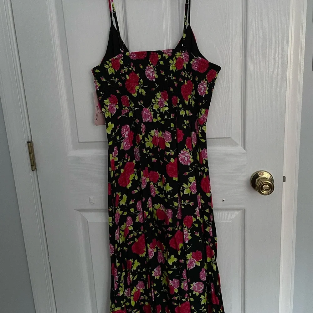 Betsey Johnson Black Floral Midi Dress - Picture 4 of 5